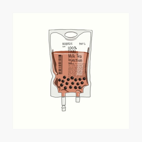 Boba Bag Blood Bag Clear Sticker