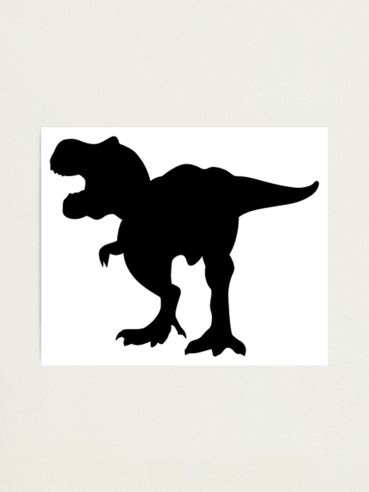 Lámina Fotográfica Roaring Tyrannosaurus Rex Dinosaur Silhouette De Aaronisback Redbubble