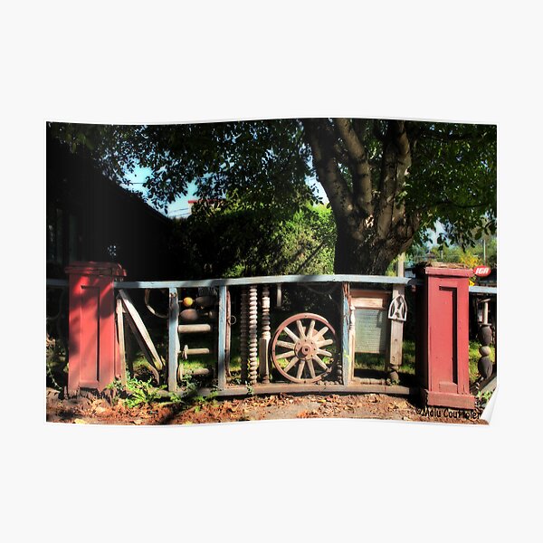 Original wooden Fence Poster