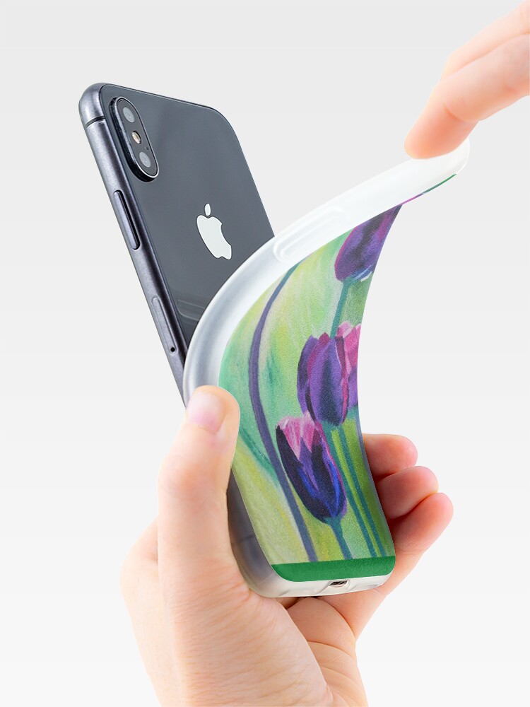 Alternate view of Tulips Aglow iPhone Case & Cover