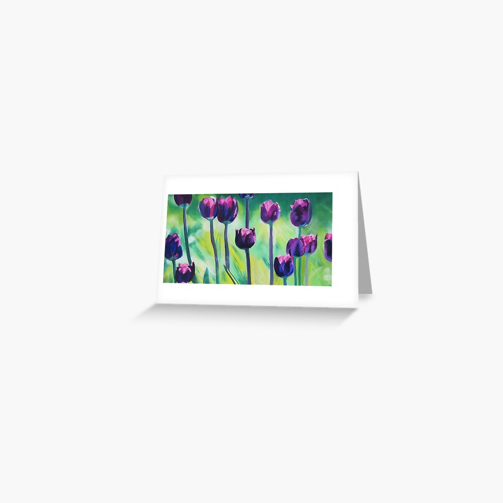 Tulips Aglow Greeting Card
