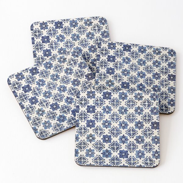 Item preview, Vintage Blue Ceramic Tiles designed and sold by Anna Lemos.