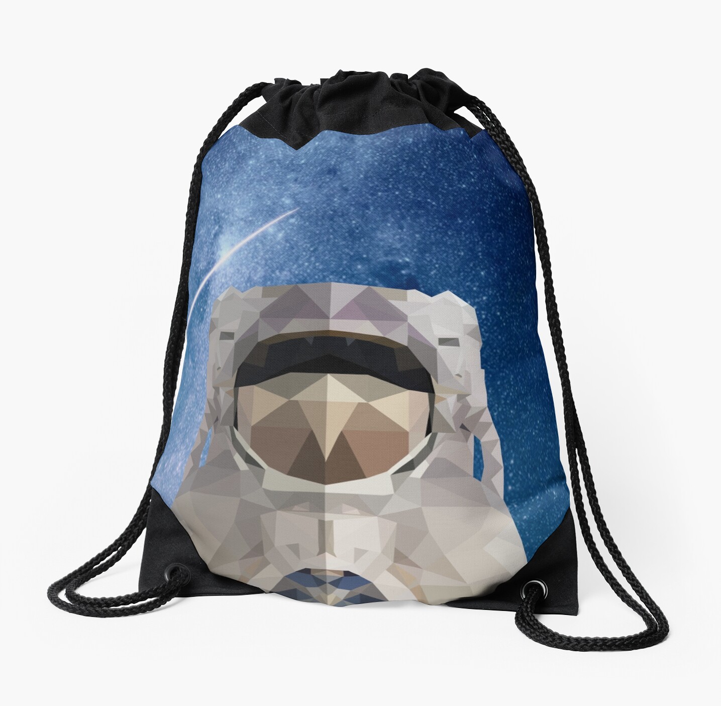 Drawstring Backpack Astronaut Space Mars Rucksack