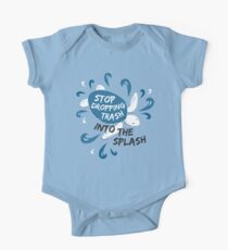 Hör auf Müll in die Splash - Turtle fallen zu lassen Baby Body Kurzarm