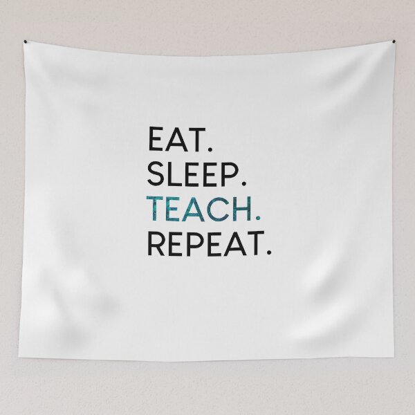 Item preview, Eat Sleep Teach Repeat School Quote Shirt designed and sold by beautifulshirts.