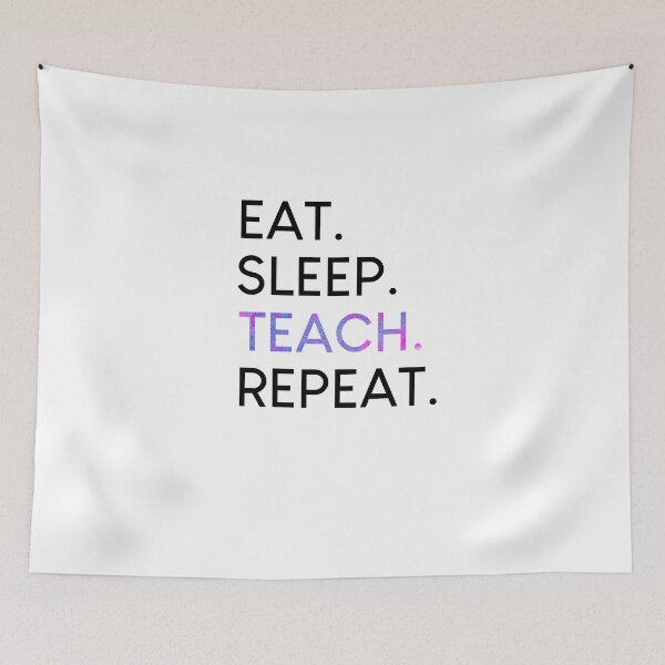 Item preview, Eat Sleep Teach Repeat School Quote Shirt designed and sold by beautifulshirts.
