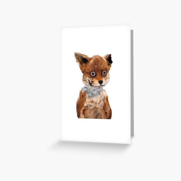 GEOFF STONED FOX TAXIDERMY MEME ADELE MORSE Greeting Card