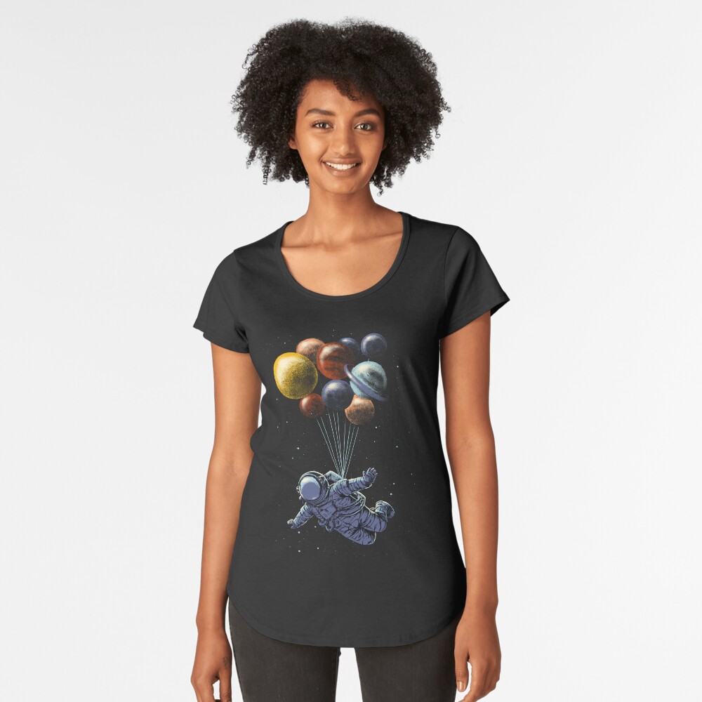Space Travel Premium Scoop T-Shirt