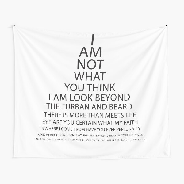Sikh Eye Chart Tapestry