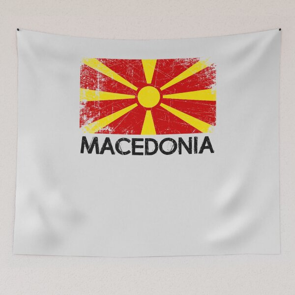 Item preview, Macedonian Flag Design | Vintage Made In Macedonia Gift designed and sold by melsens.