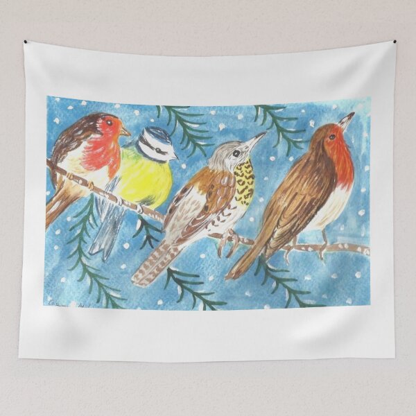 Item preview, Birds on a Branch in Snow designed and sold by Casimirasart.