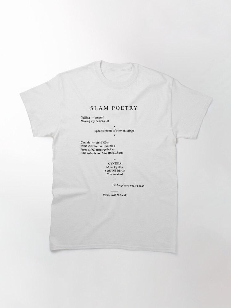 "Cynthia Slam Poetry 22 Jump Street" Tshirt by emjaynee Redbubble