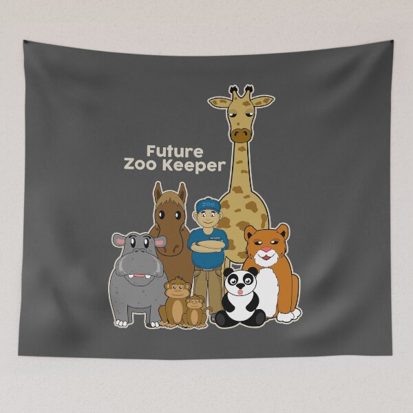 Item preview, FUTURE ZOO KEEPER African Safari Boys Girls Art Gift designed and sold by melsens.
