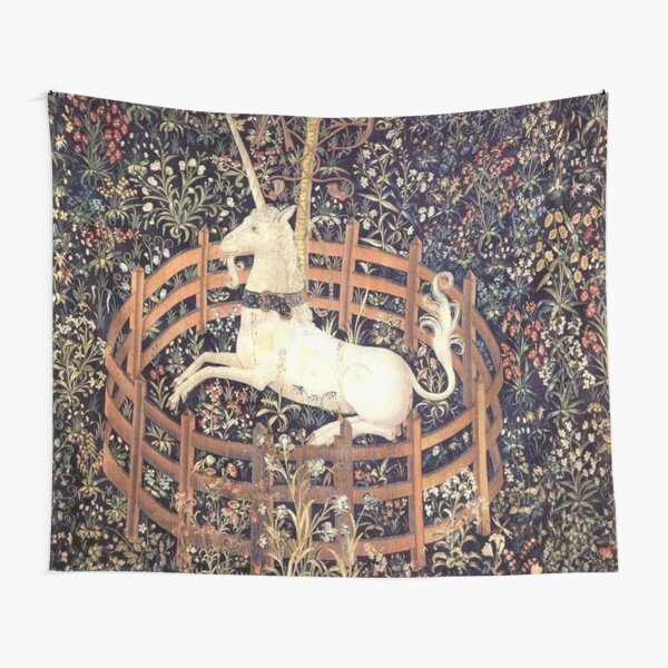 Unicorn In Captivity Tapestry