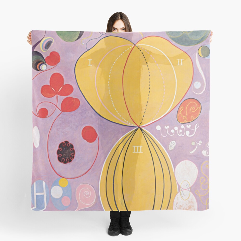 Hilma Af Klint Group IV No 7 The Ten Largest Adulthood Scarf