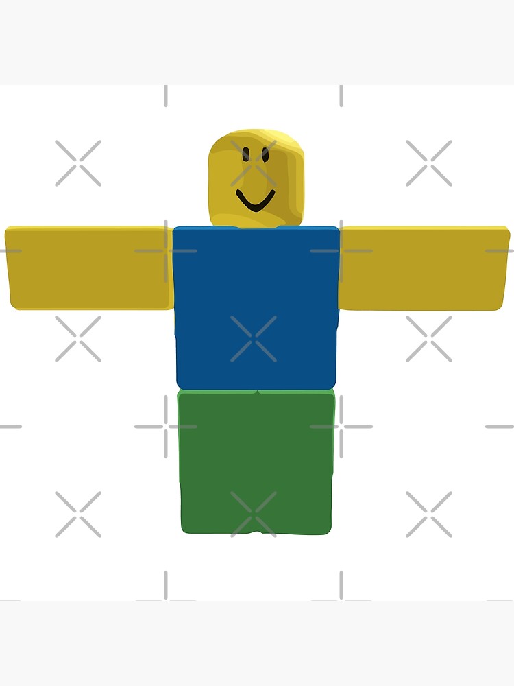 Roblox Noob T Pose Postcard By Levonsan Redbubble - roblox character t posing