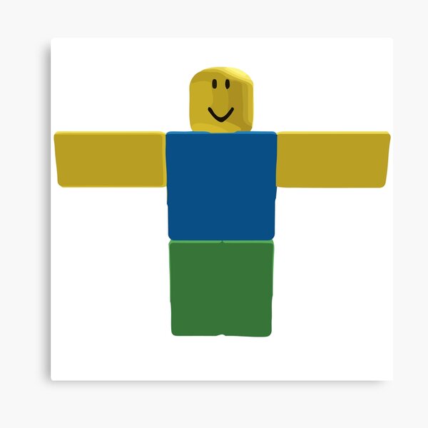 Roblox Noob T Pose Canvas Print By Levonsan Redbubble - roblox character posing