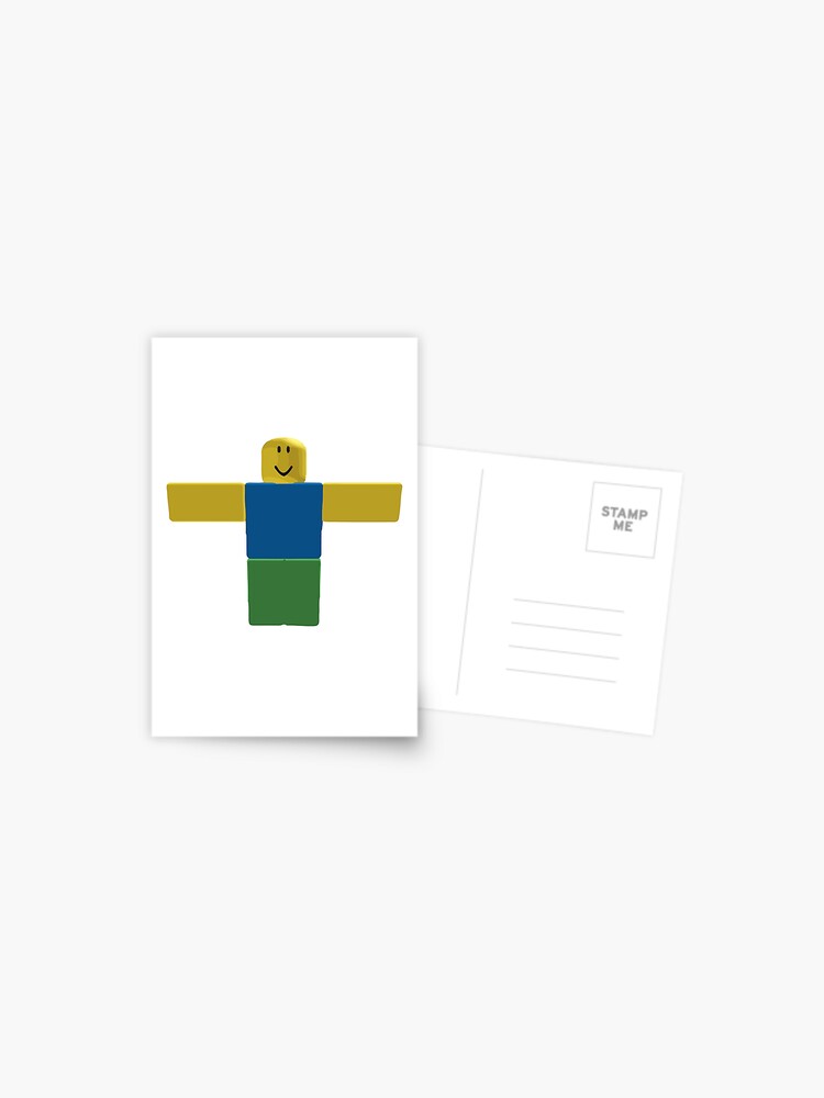 Roblox Noob T Pose Postcard By Levonsan Redbubble - t pose meme but in roblox