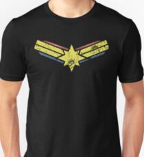 Gold, Red and Blue Star - Grunge - Distressed Unisex T-Shirt