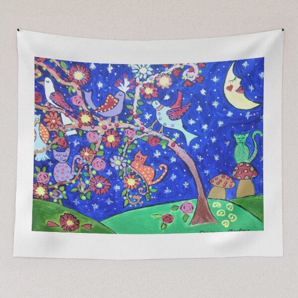 Item preview, Quirky Colourful Folk art Tree designed and sold by Casimirasart.