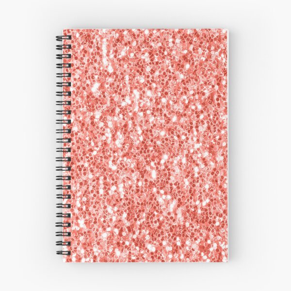 Aperçu de l'œuvre Rose corail foncé faux étincelles paillettes bling girly orange-rose (Photo de paillettes - non réfléchissant) créée et vendue par PLdesign.