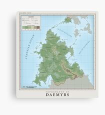 Daemyrs Topographical Map Canvas Print