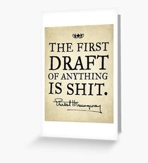 First Drafts Greeting Card