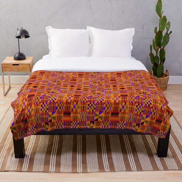 Item preview, Kente Cloth // Persimmon & Red-Orange  designed and sold by TLTextiles.