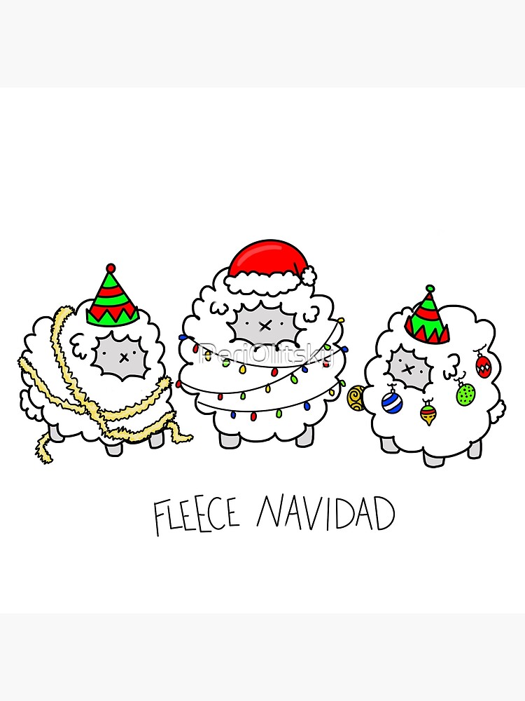 Fleece Navidad Individual Holiday Greeting Cards by Jennifer
