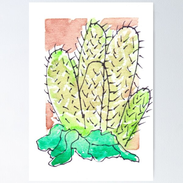Up Close Cactus Poster
