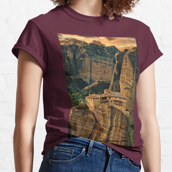 Greece. Meteora. The Holy Monastery of Rousanou/St. Barbara. Classic T-Shirt