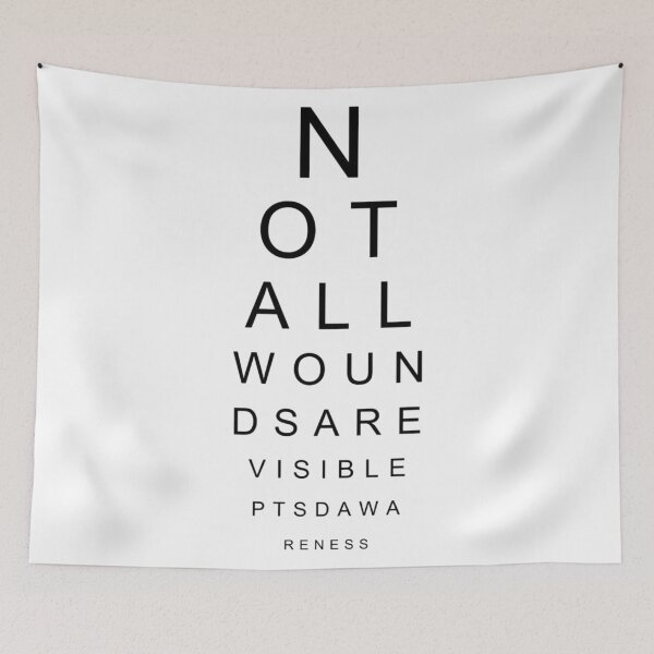 Item preview, Not All Wounds Are Visible PTSD Awareness designed and sold by CoolYule.
