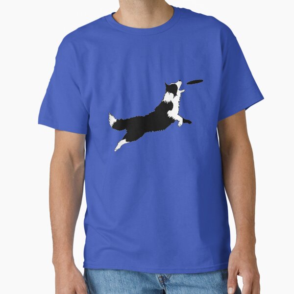 Vista previa del artículo con la obra «Dog Fetch Frisbee Border Collie», diseñado y vendido por madeulaugh.
