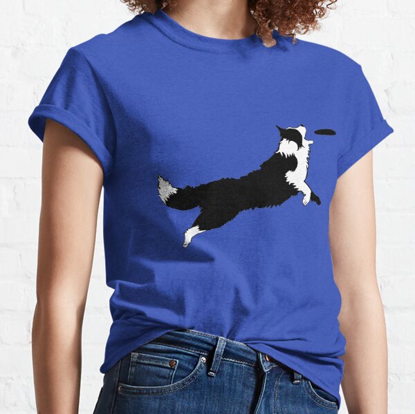 Ladies) Border Collie 2 Dog Heartbeat T-Shirt - Print Shirts