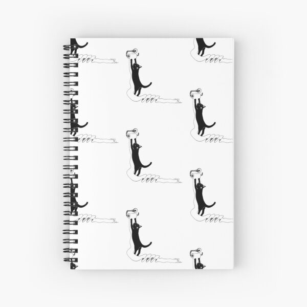 Cat vs Toilet Paper Spiral Notebook