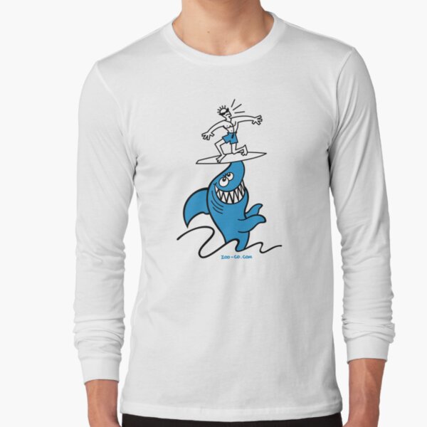 Shark Powered Surfing Long Sleeve T-Shirt