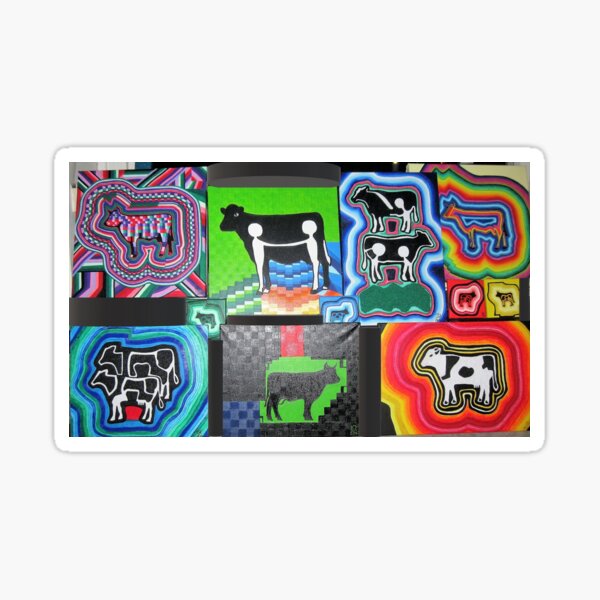 Bunte Kühe Sticker
