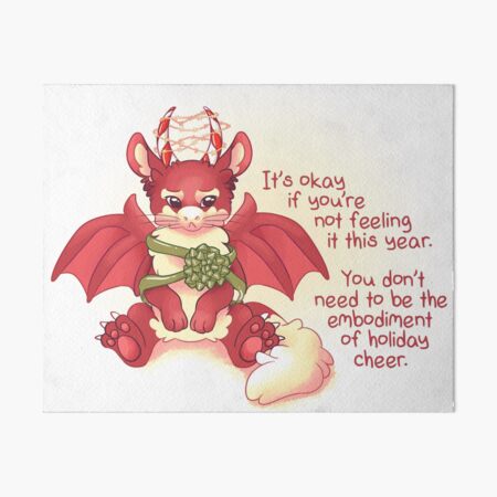 Item preview, "You Don't Have to Be the Embodiment of Holiday Cheer" Reindeer Dragon designed and sold by thelatestkate.