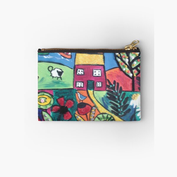 Item preview, Quirky Little Red and Yellow House among quirky fields designed and sold by Casimirasart.