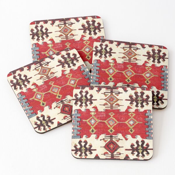 Item preview, Burdur  Antique South West Anatolia Turkish Kilim Print designed and sold by Vicky Brago-Mitchell®.