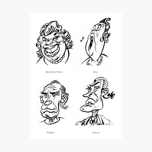 Caricature Sketches 5 Photographic Print