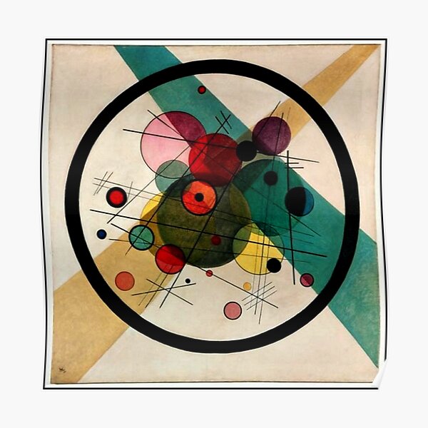 Kandinsky - Circles in a Circle, abstract art Poster