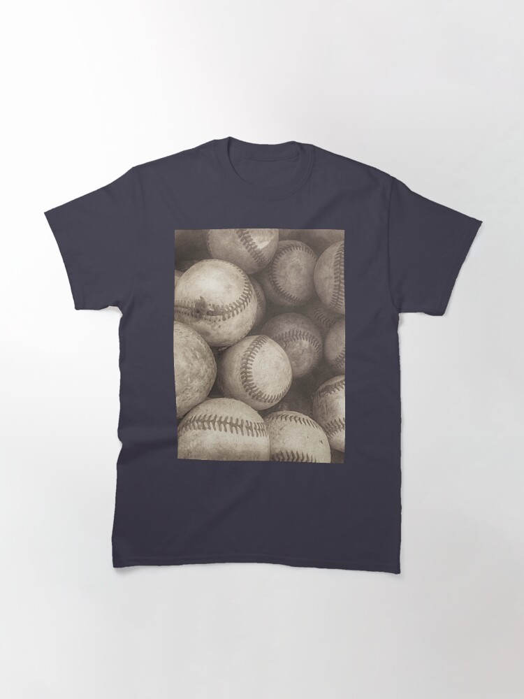 Alternate view of Bucket of Old Baseballs in Sepia Classic T-Shirt
