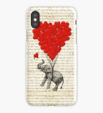 Elephant and love heart iPhone Case