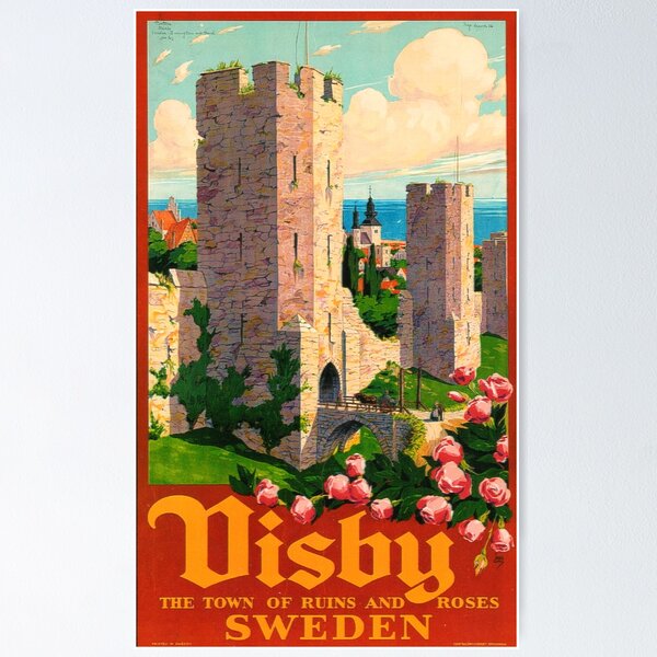 Item preview, Visby Sweden Travel Poster designed and sold by ExpressingSelf.