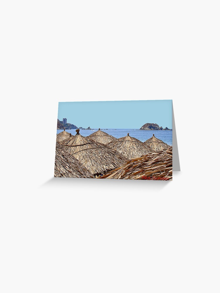 Thumbnail 1 of 2, Greeting Card, Beach View designed and sold by MaluC.