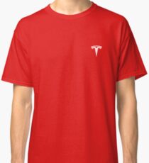 Tesla Logo Weiß / Rotes T-Shirt, Handyhülle, Aufkleber Classic T-Shirt