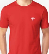 Tesla Logo White/Red T-Shirt , Phone Case, Sticker Unisex T-Shirt