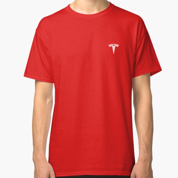 Tesla Logo White/Red T-Shirt , Phone Case, Sticker Classic T-Shirt