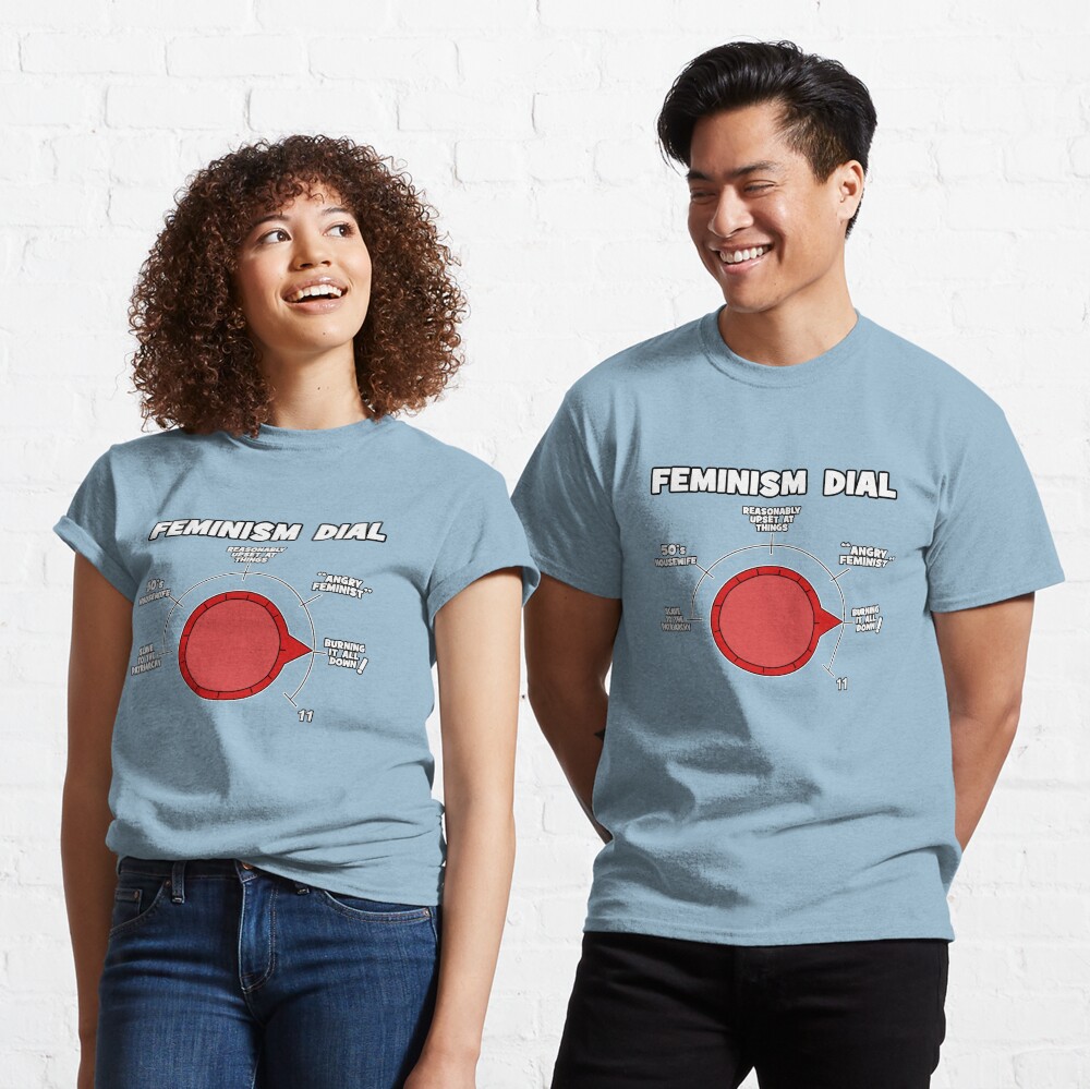 Raging Feminist Dial Ready For Protesting! Classic T-Shirt